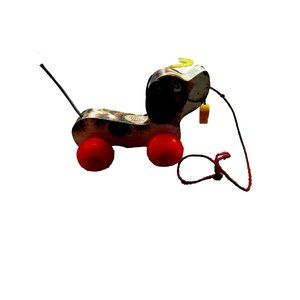 Vintage 1965 Fisher Price Little Snoopy Pull Toy Dog #2034